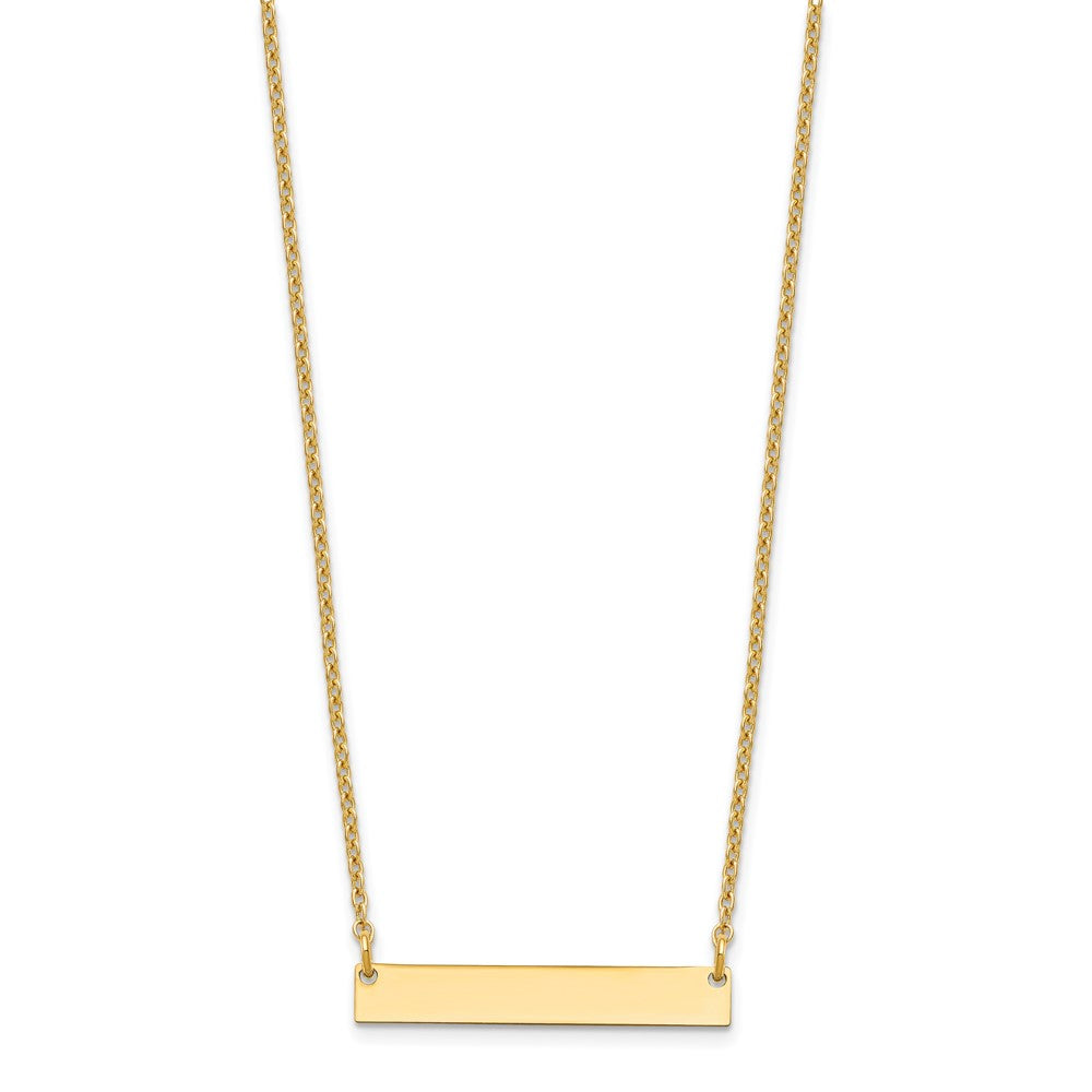 Sterling Silver/Gold-plated Small Blank Bar Necklace