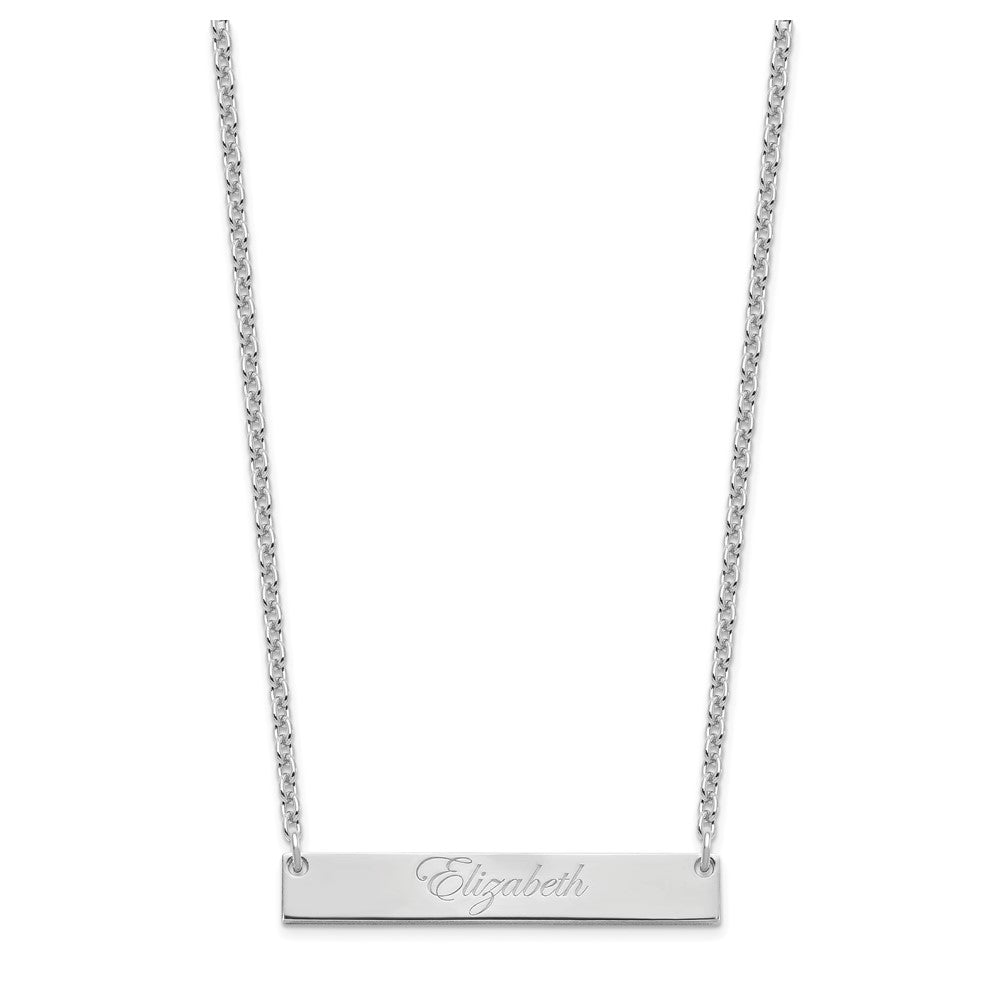 SS/Rhodium-plated Medium EDWARDIAN SCRIPT Brar Necklace