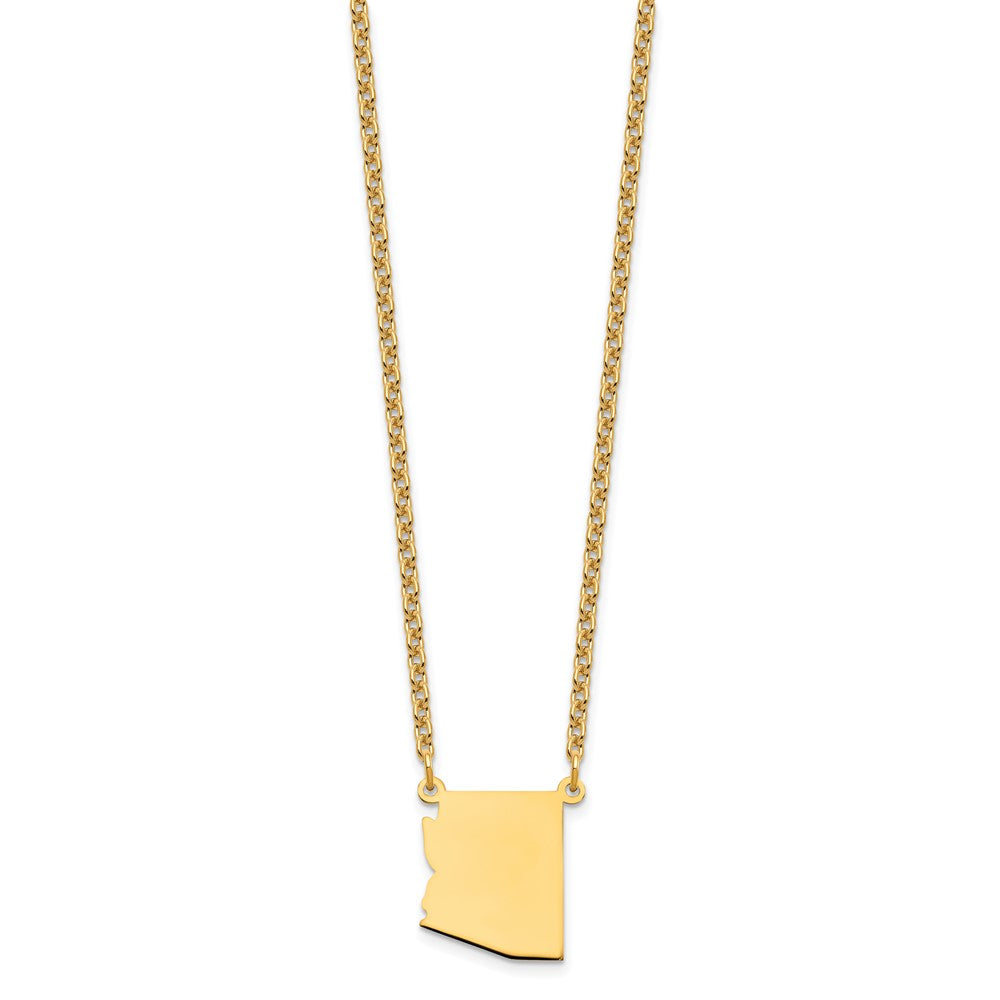 Sterling Silver/Gold-plated Arizona State Necklace