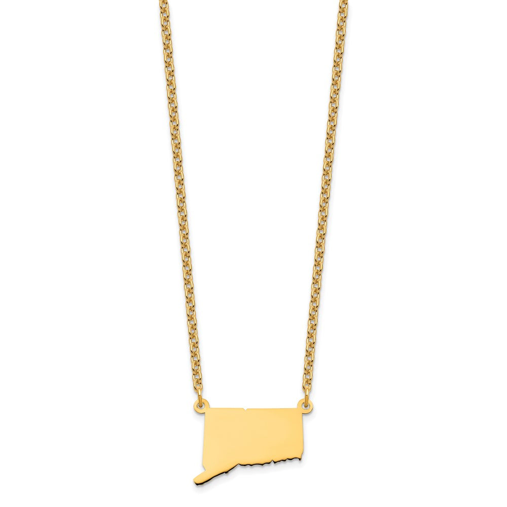 Sterling Silver/Gold-plated Connecticut State Necklace