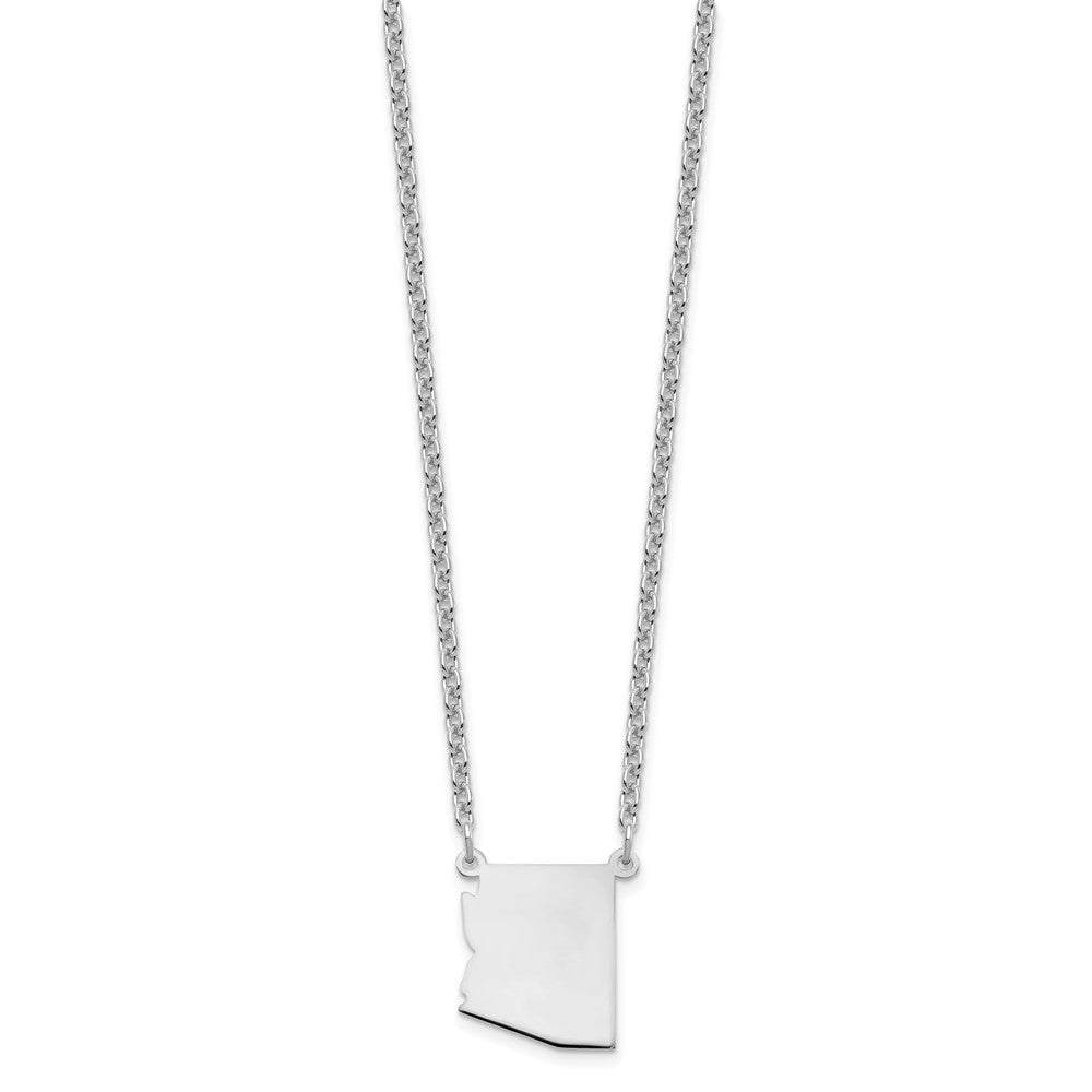 Sterling Silver/Rhodium-plated Arizona State Necklace