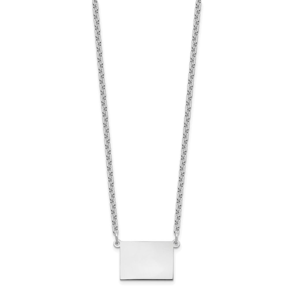 Sterling Silver/Rhodium-plated Colorado State Necklace