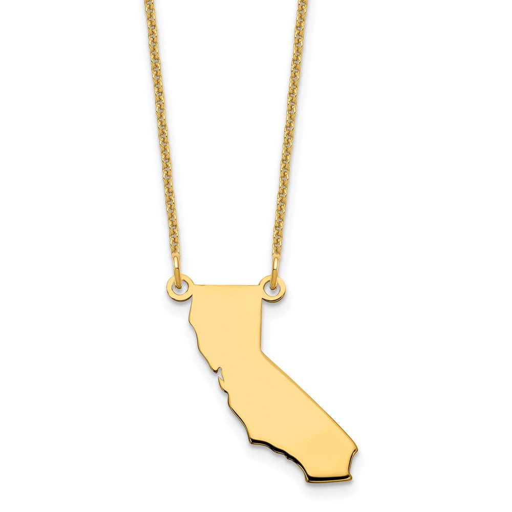 14KY California State Necklace