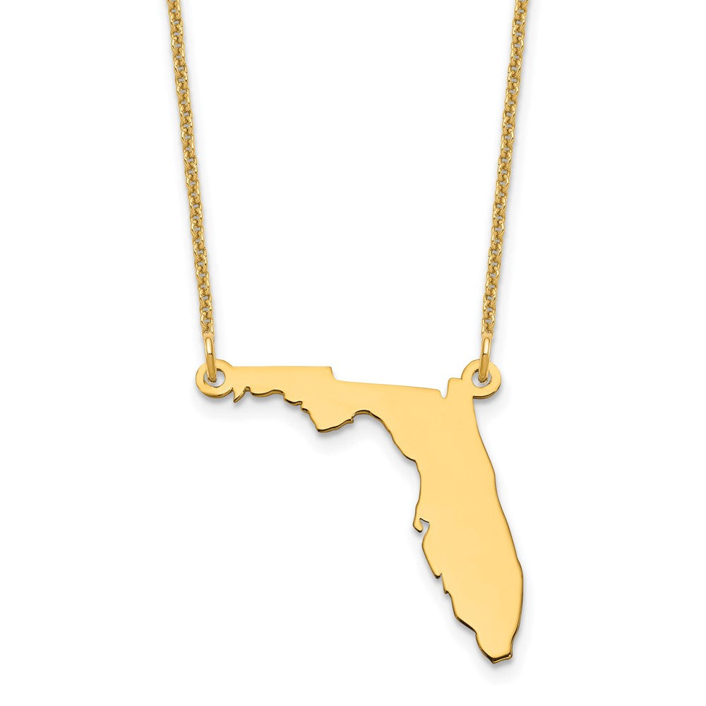 14KY Florida State Necklace