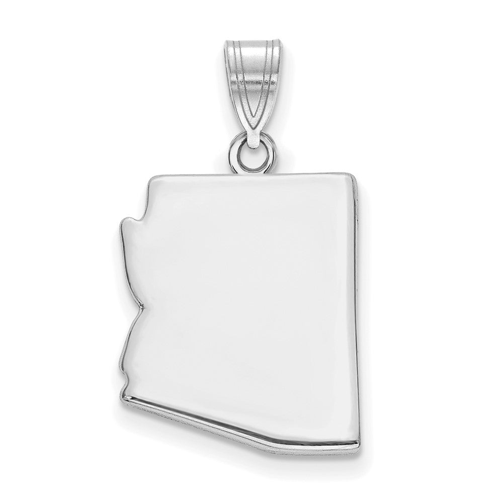 Sterling Silver/Rhodium-plated Arizona State Pendant