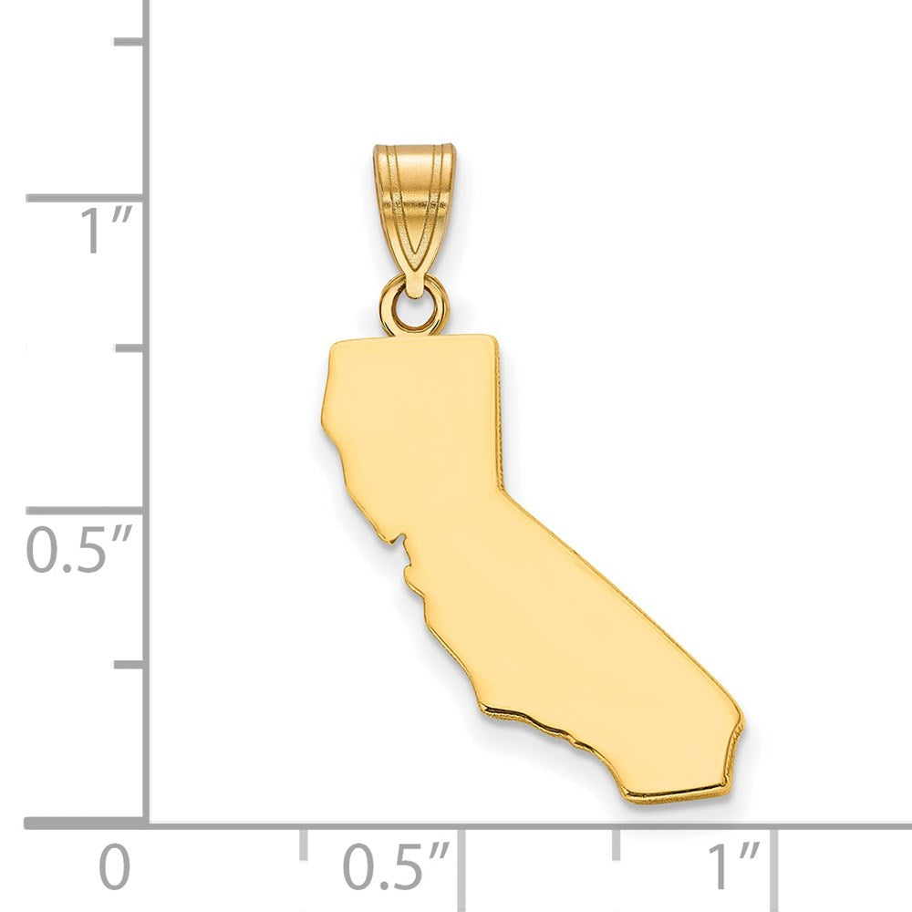 Sterling Silver/Gold-plated California State Pendant