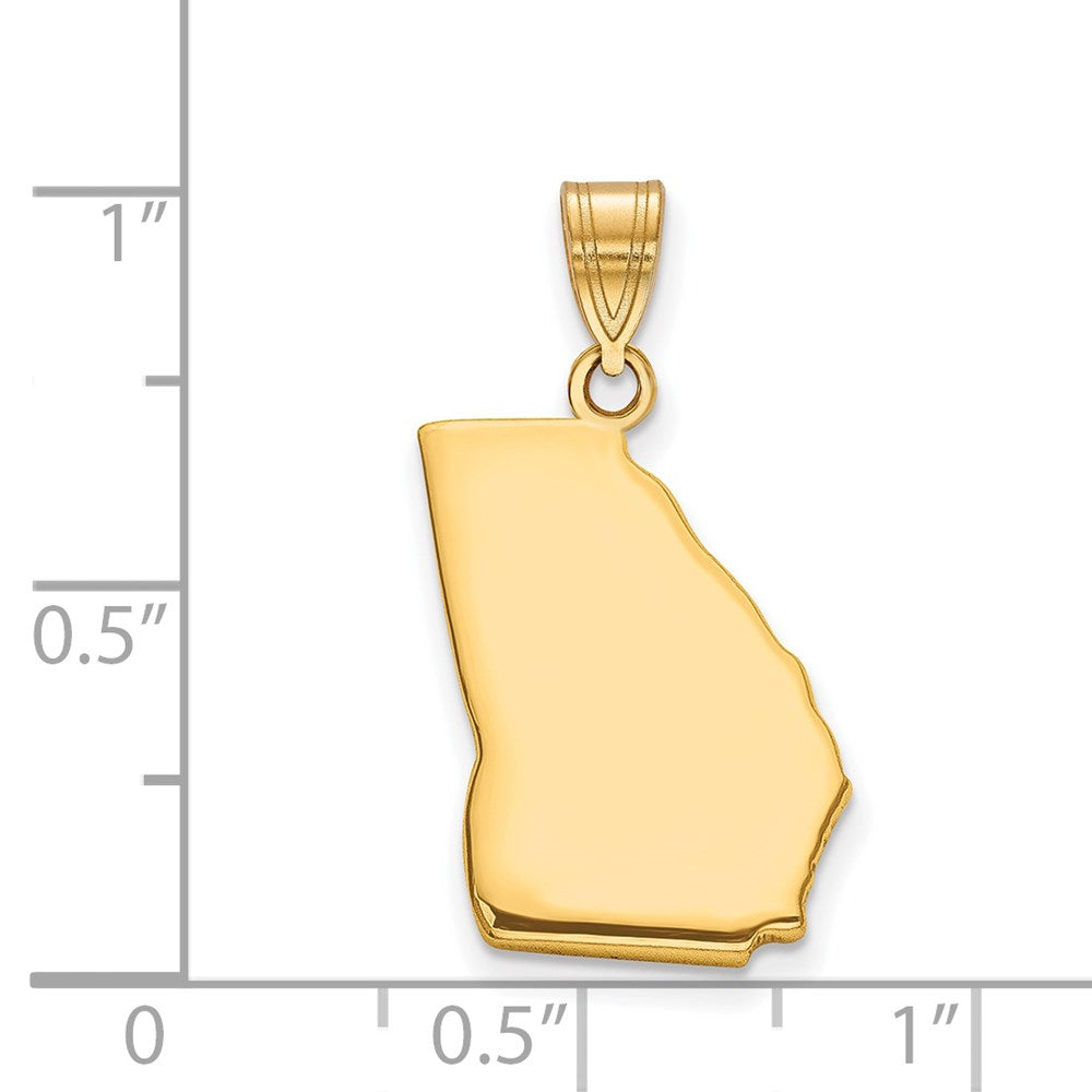 Sterling Silver/Gold-plated Georgia State Pendant