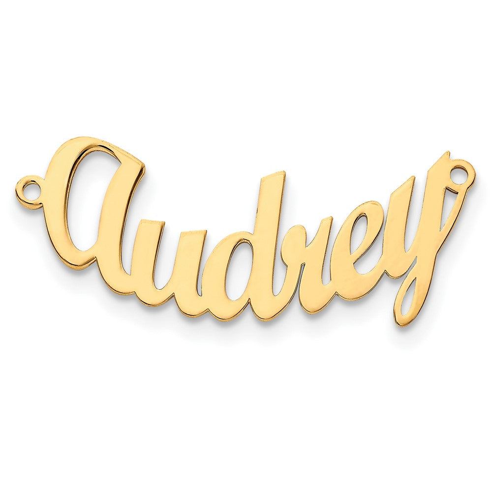 14k Yellow Gold Curved Name Plate