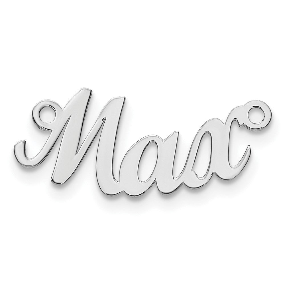 Sterling Silver/Rhodium-plated Curved Name Plate