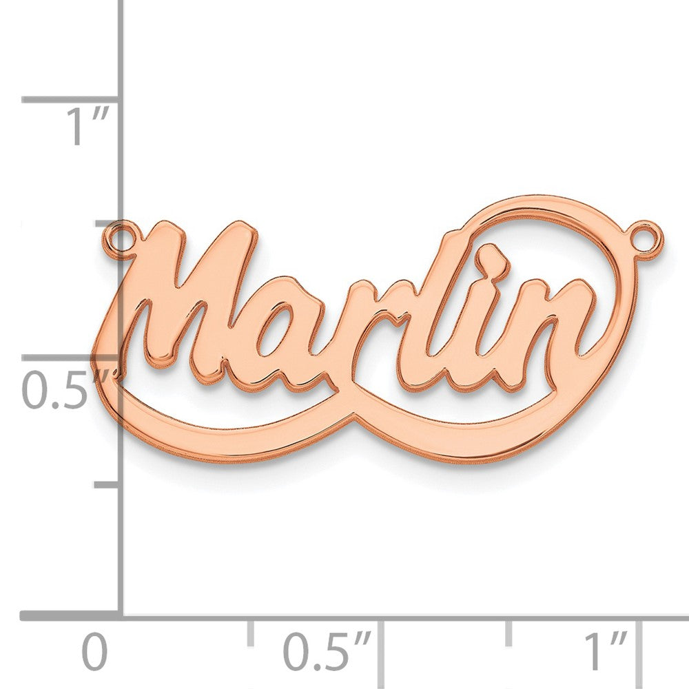 14k Rose Gold Swoop Name Plate