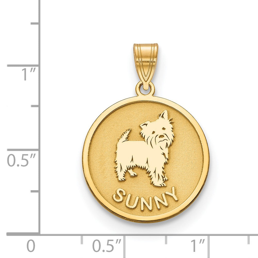 Sterling Silver/Gold-plated Dog Pendant