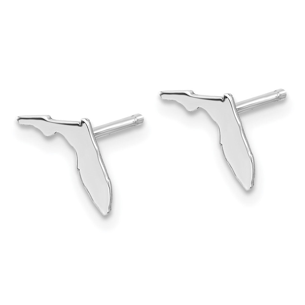 Sterling Silver/Rhodium-plated Florida State Earrings