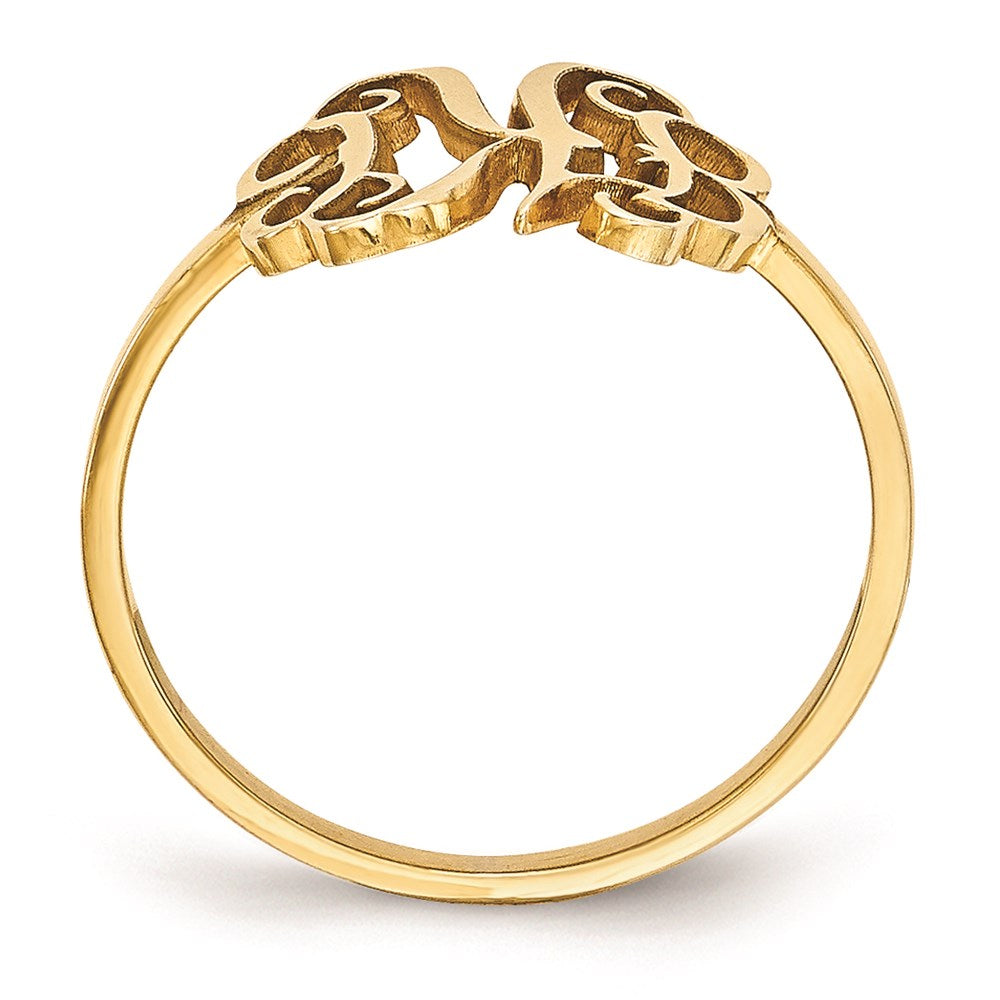 Sterling Silver/Gold-plated Monogram Ring