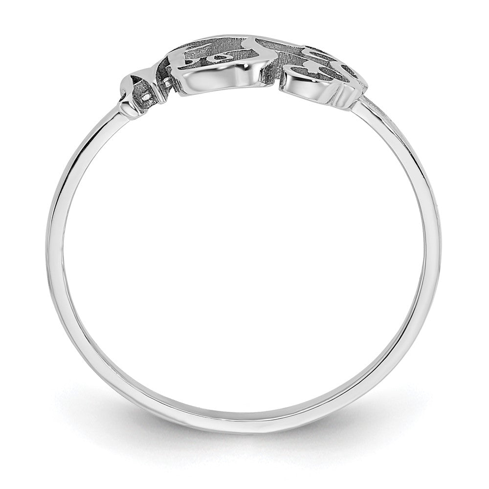 Sterling Silver/Rhodium-plated Monogram Ring