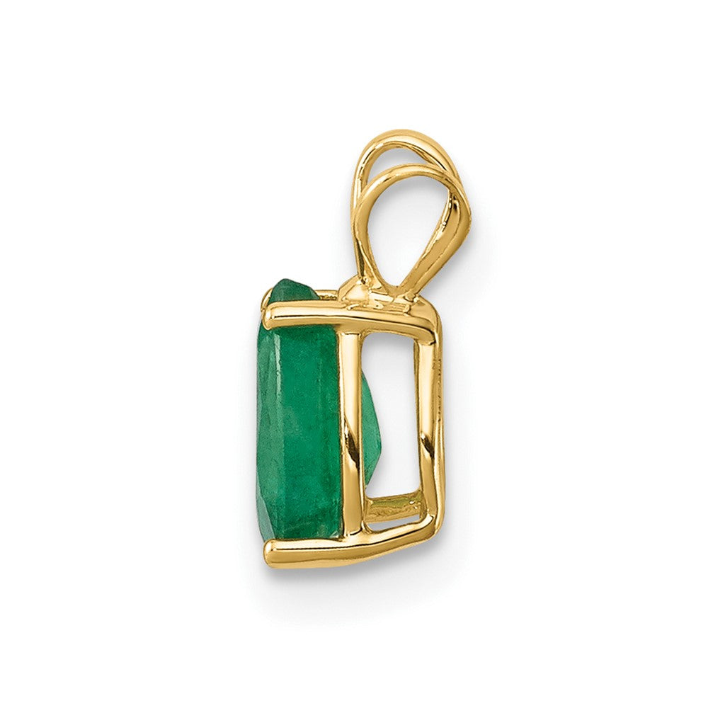 14k 7x Pear Emerald Pendant