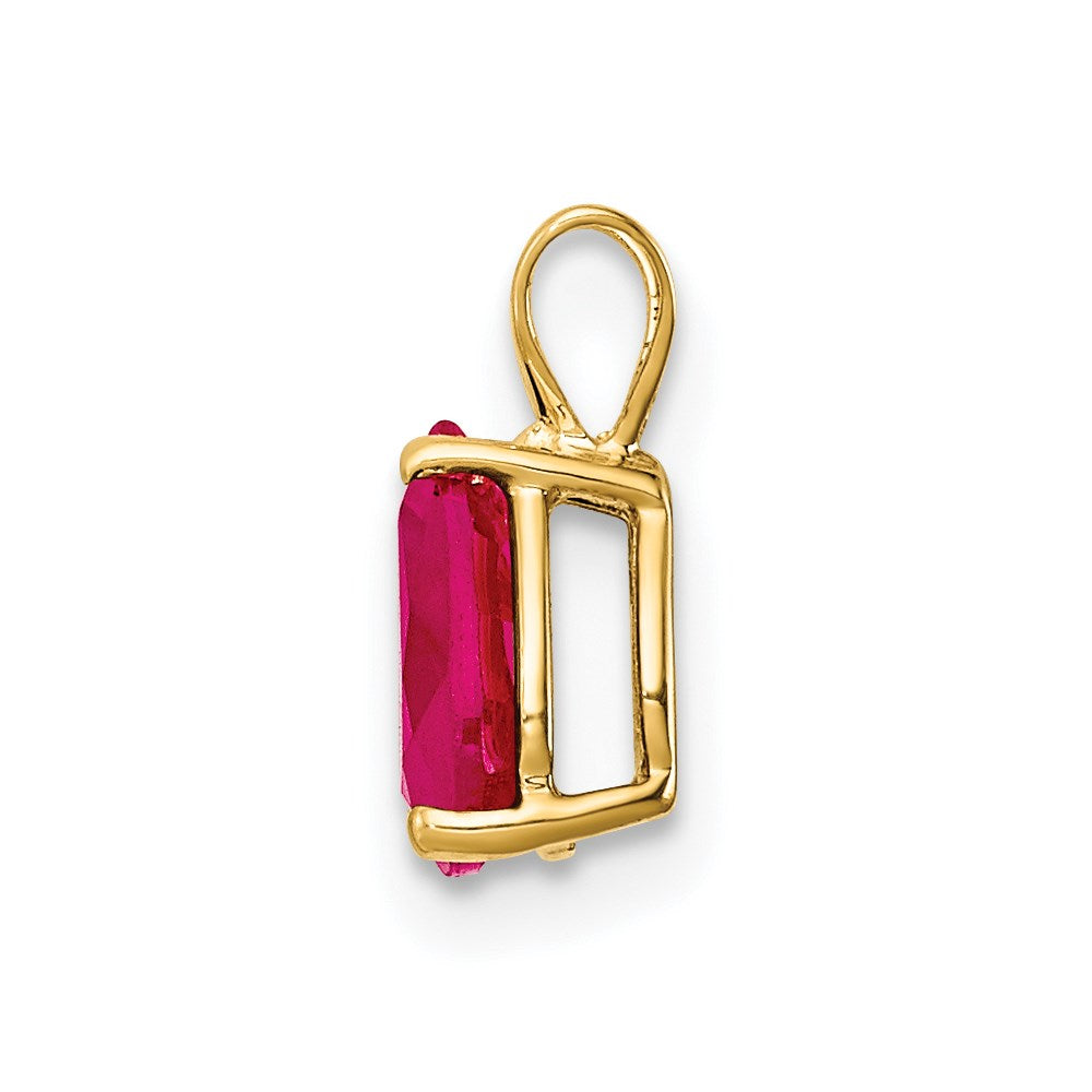 14k 7x Pear Ruby Pendant