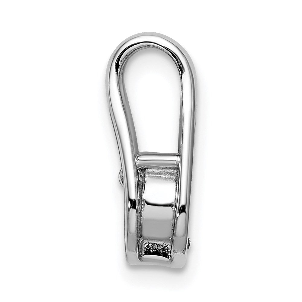 14k White Gold Complete VS Diamond Teardrop-Shape Slide Fits up to Regular/ Fancy or Reversible Omega