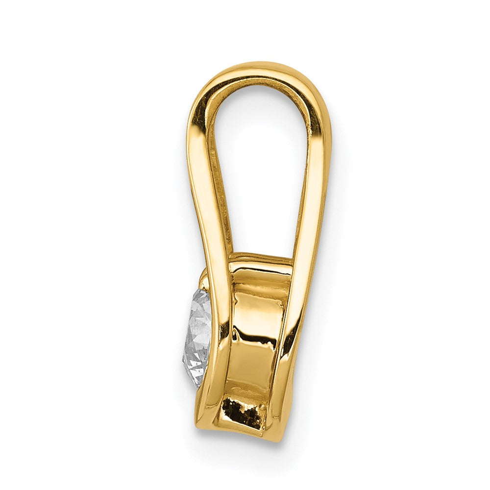 14k Complete AA Diamond Teardrop-Shape Slide Fits up to Regular/ Fancy or Reversible Omega