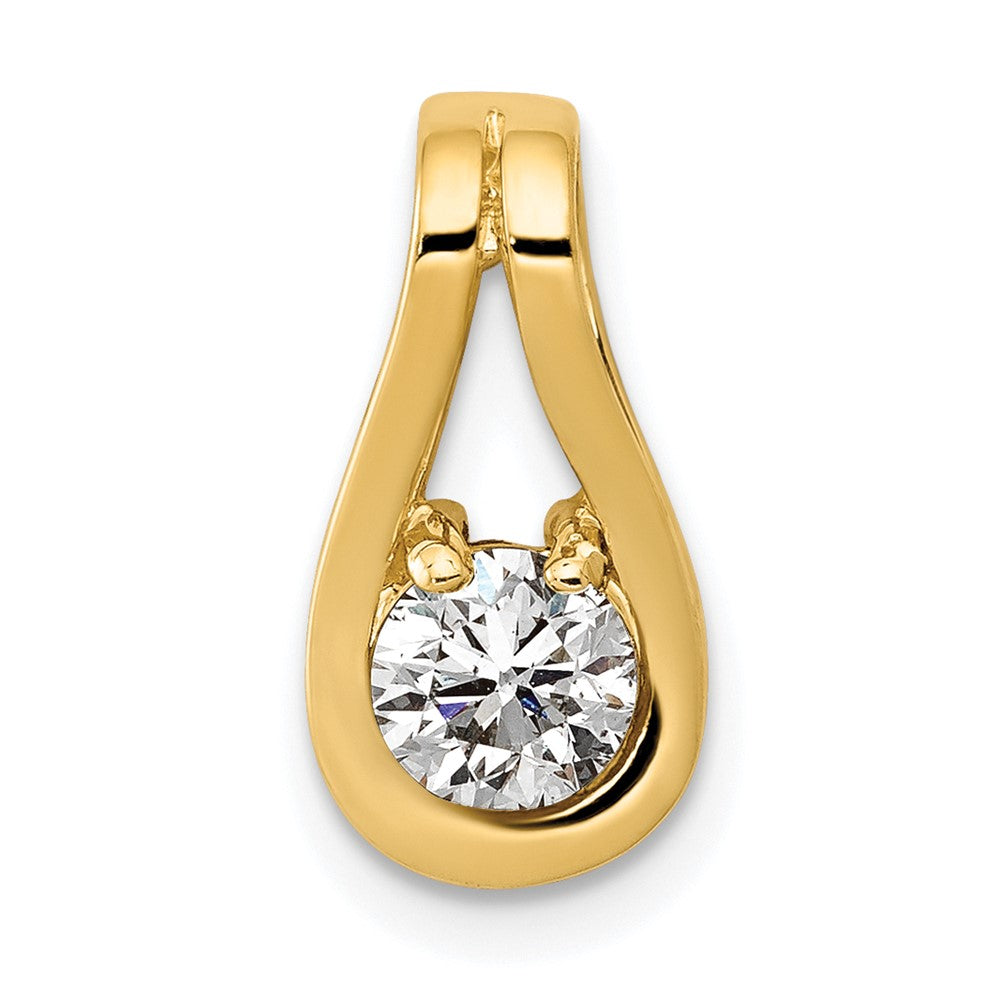 14k Complete AA Diamond Teardrop-Shape Slide Fits up to Regular/ Fancy or Reversible Omega