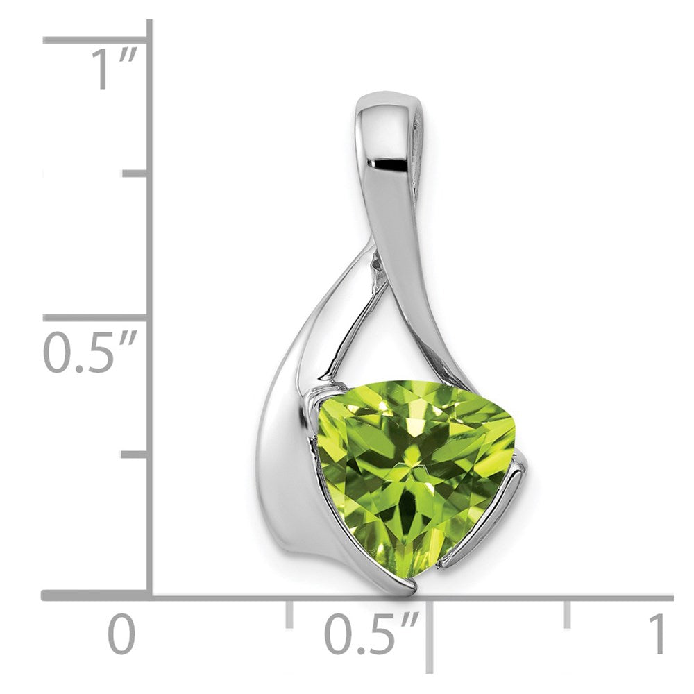 14k White Gold Peridot Pendant