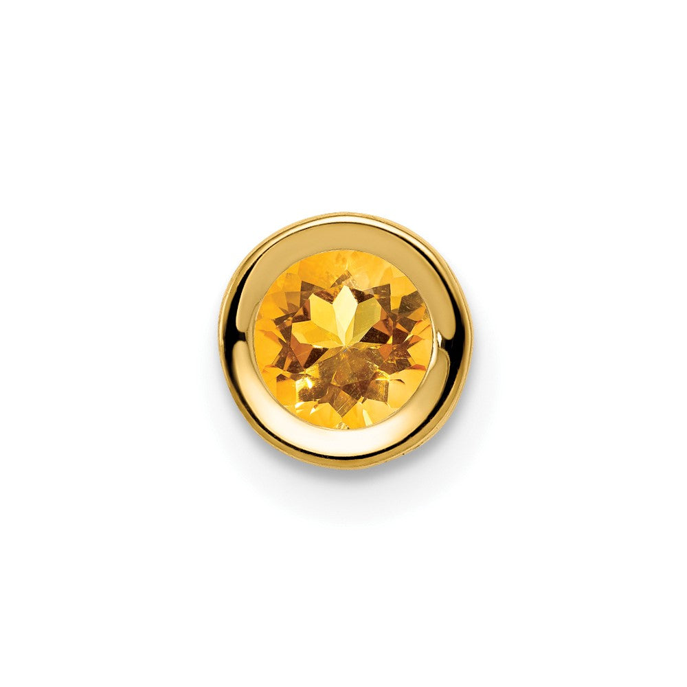 14k Citrine bezel pendant