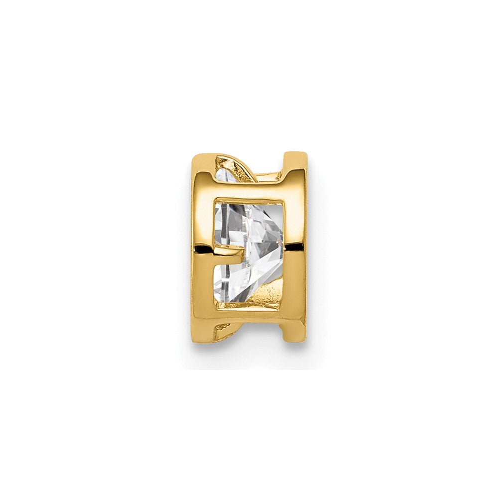 14k Cubic Zirconia bezel pendant