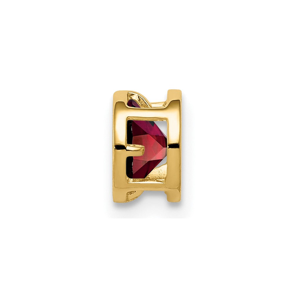 14k Garnet bezel pendant