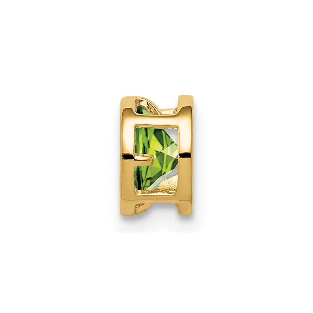 14k Peridot bezel pendant