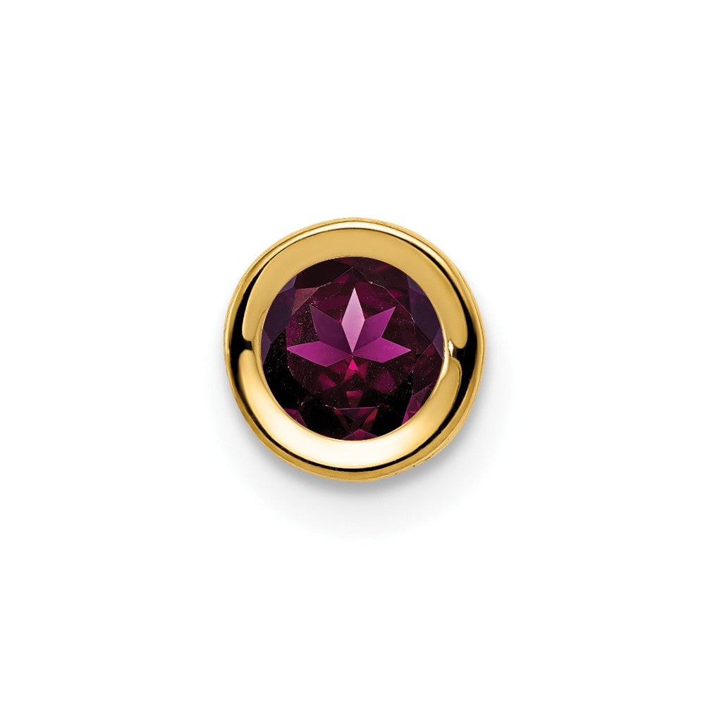 14k Rhodolite Garnet bezel pendant
