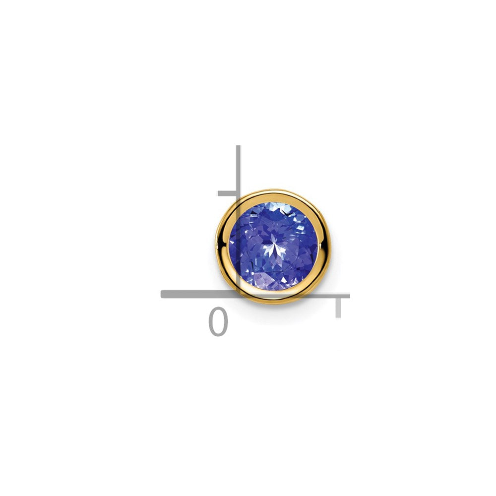 14k Tanzanite bezel pendant