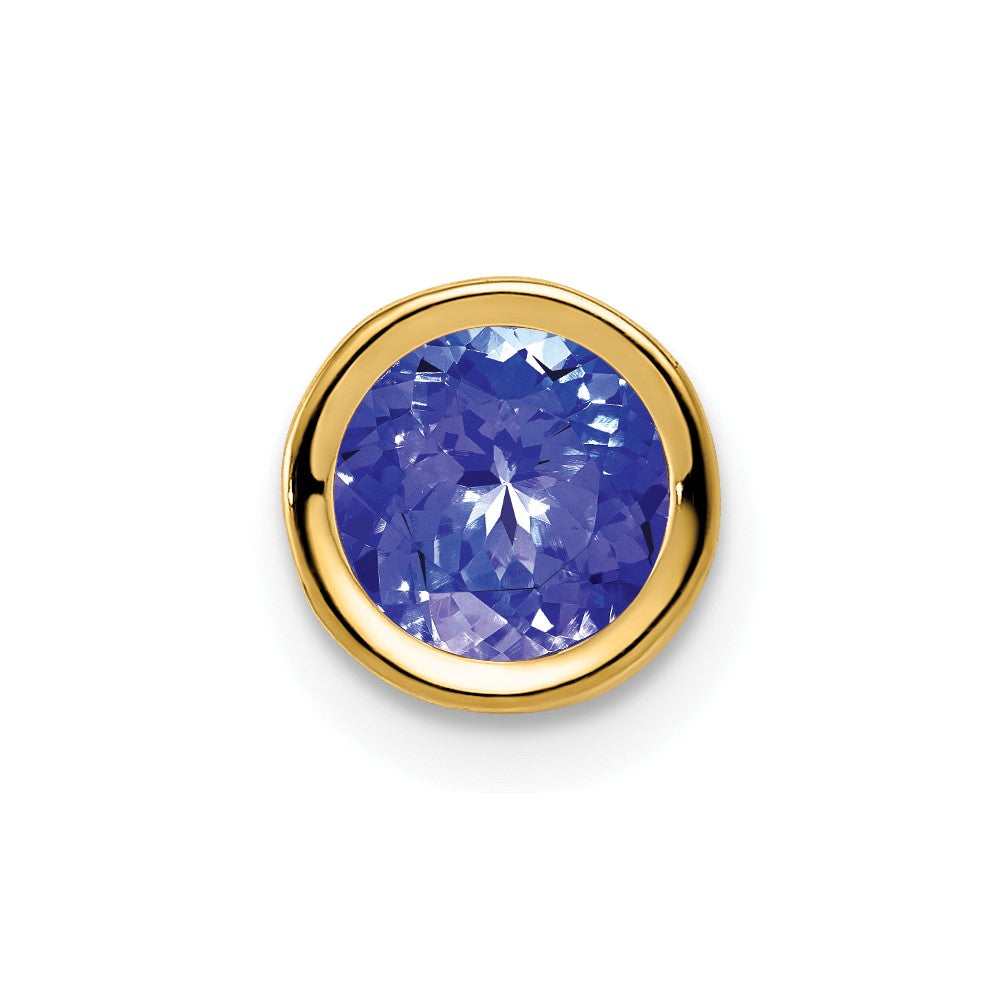 14k Tanzanite bezel pendant
