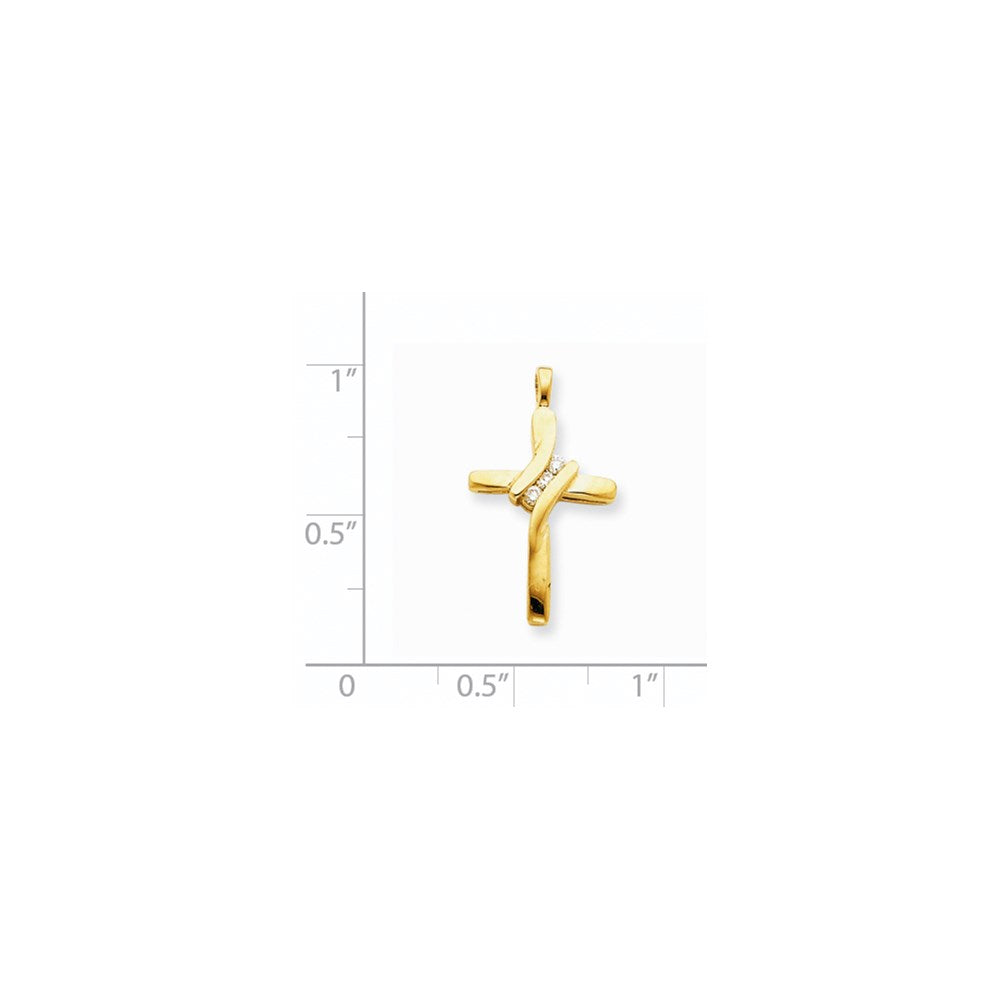 14k A Diamond Cross