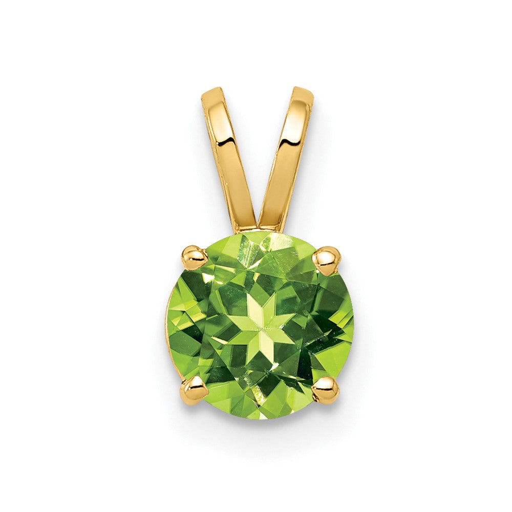 14k Peridot pendant