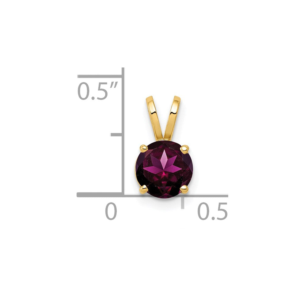 14k Rhodolite Garnet pendant
