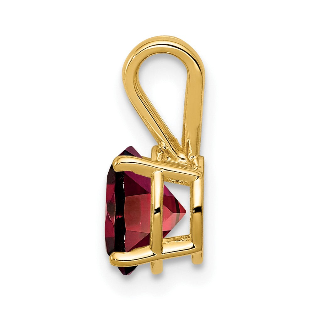 14k Round Garnet Pendant