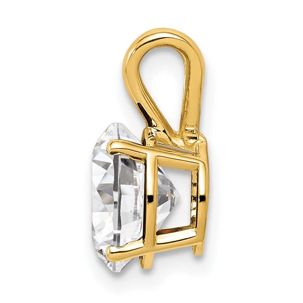 14k Round Cubic Zirconia Pendant