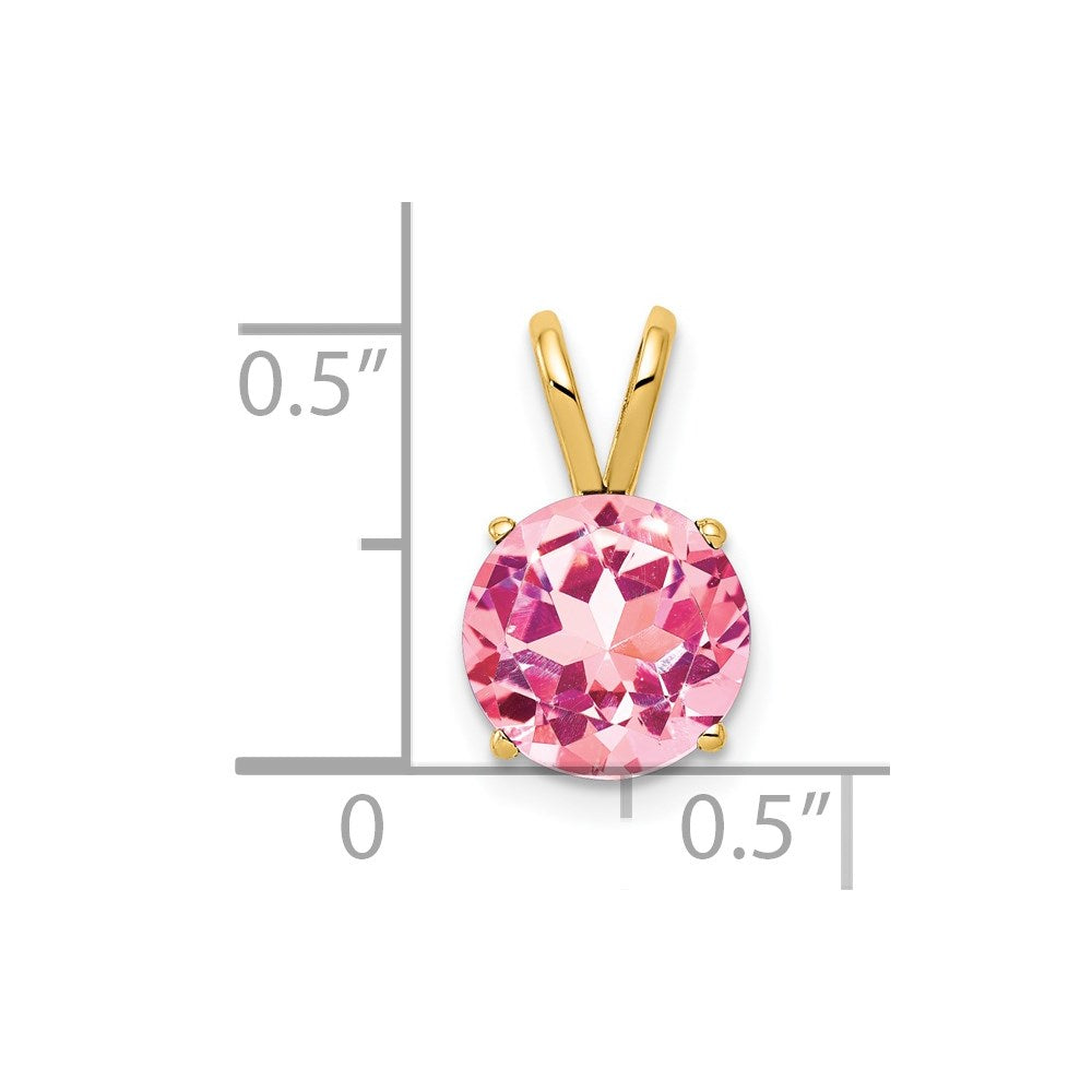 14k Pink Tourmaline pendant