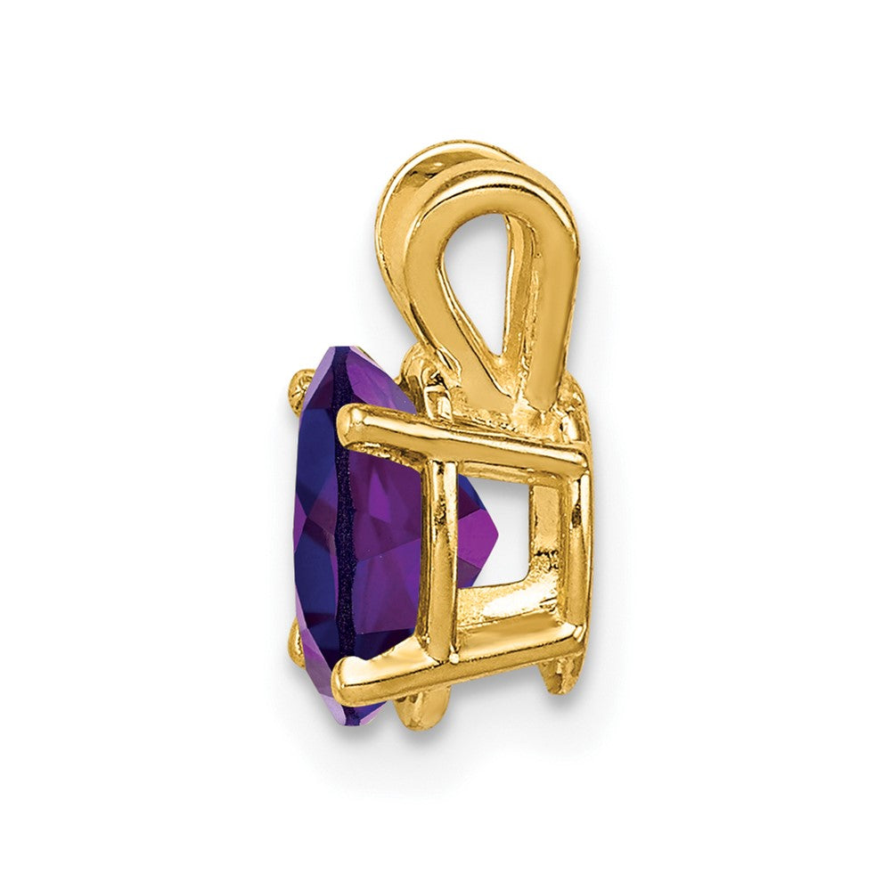 14k 7x Oval Amethyst Pendant