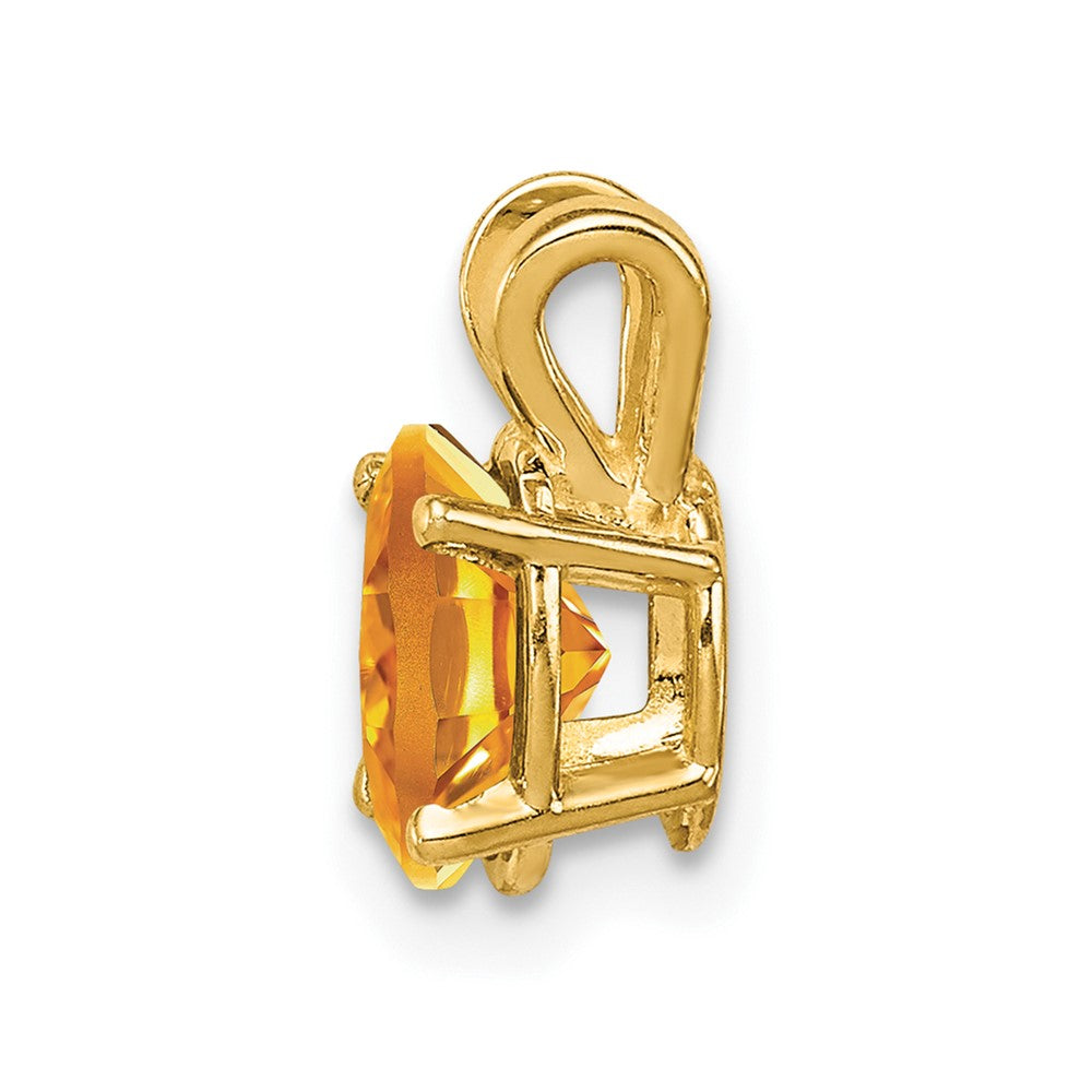 14k 7x Oval Citrine Pendant