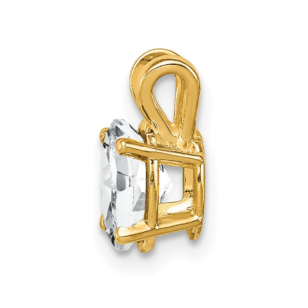 14k 7x Oval Cubic Zirconia Pendant