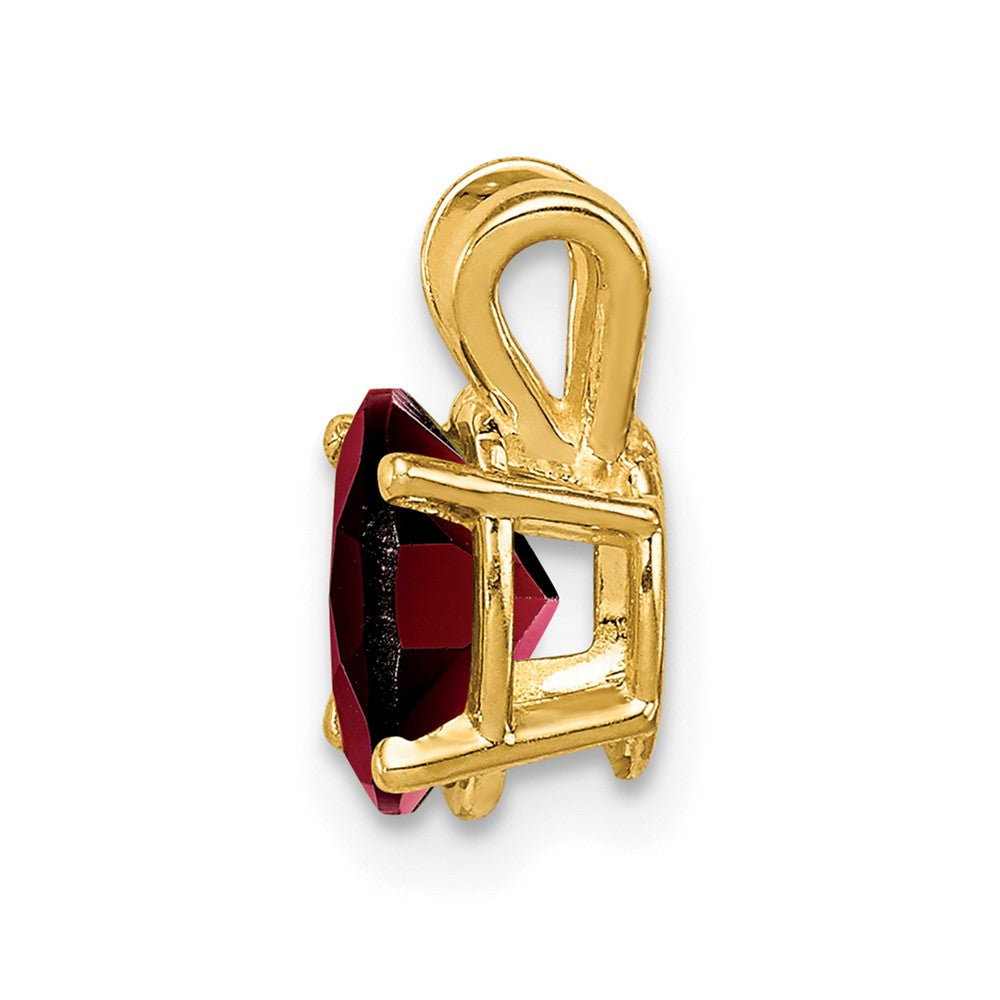 14k 7x Oval Garnet Pendant