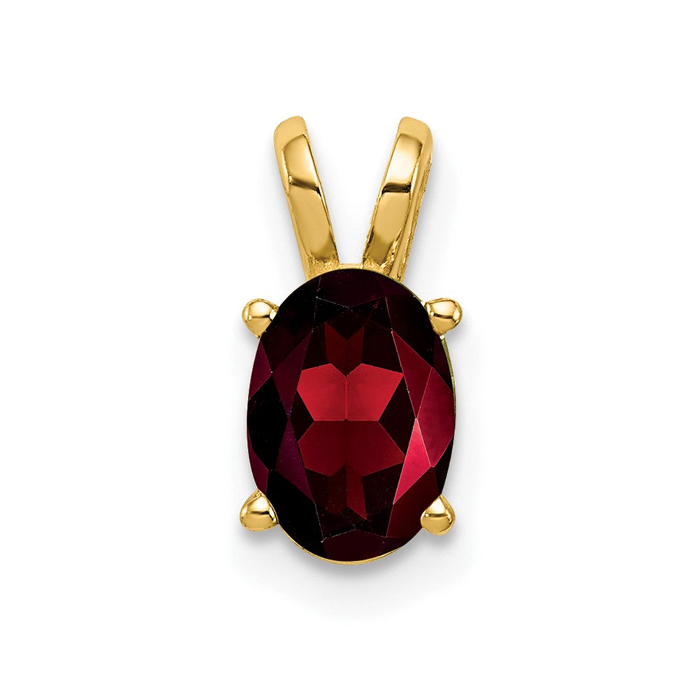 14k 7x Oval Garnet Pendant