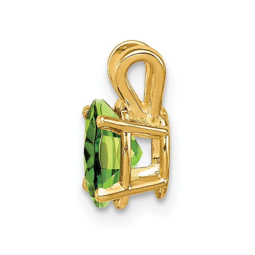 14k 7x Oval Peridot Pendant