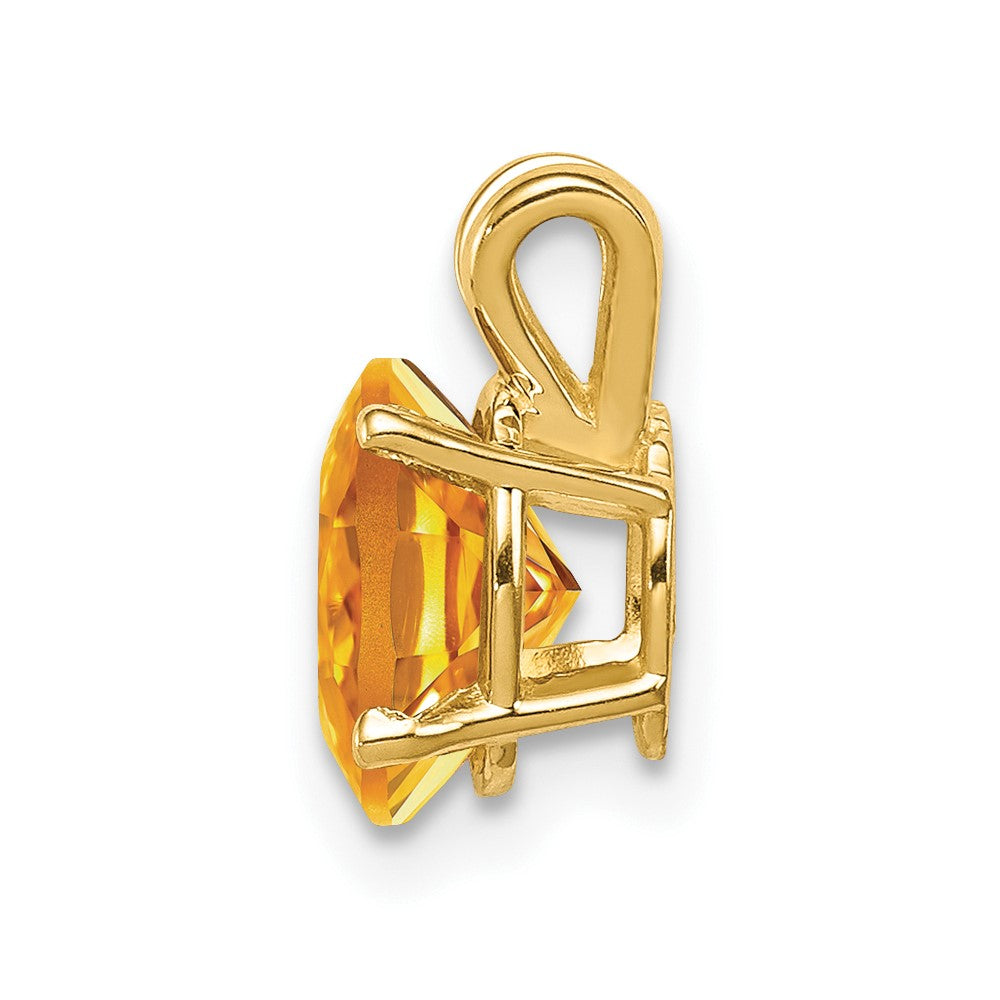14k 8x Oval Citrine Pendant