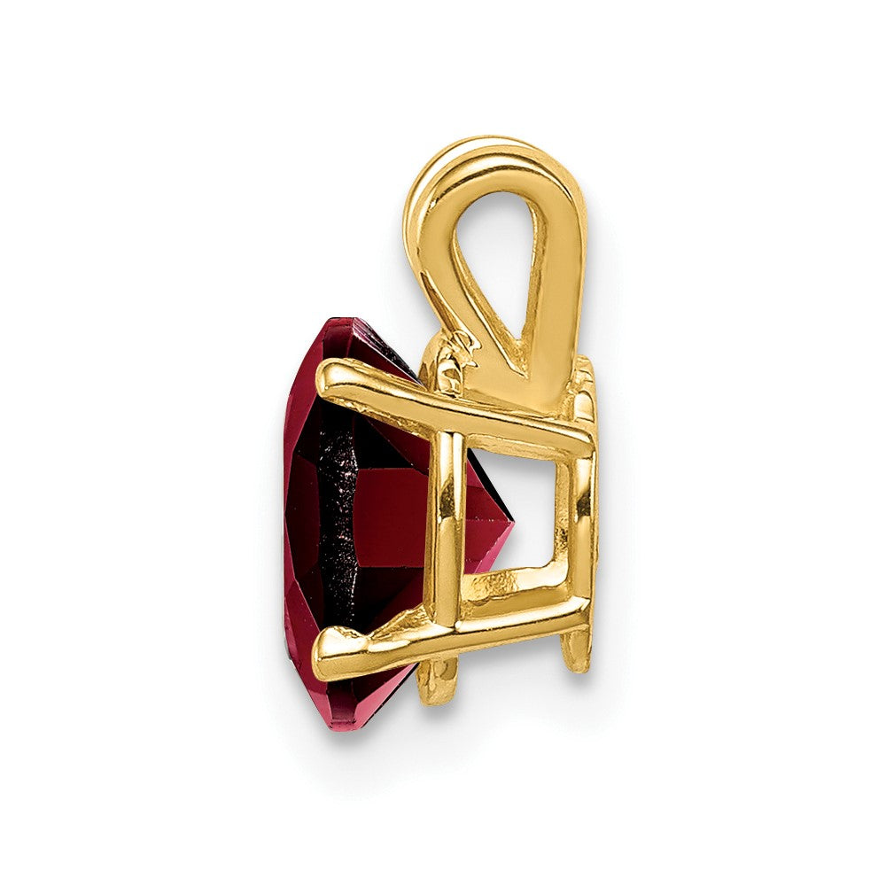 14k 8x Oval Garnet Pendant