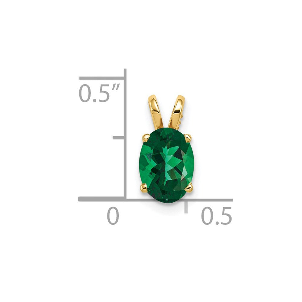 14k 8x Oval Mount St. Helens Pendant