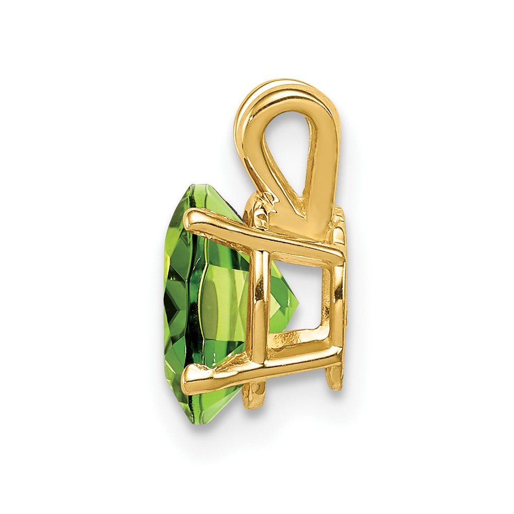 14k 8x Oval Peridot Pendant