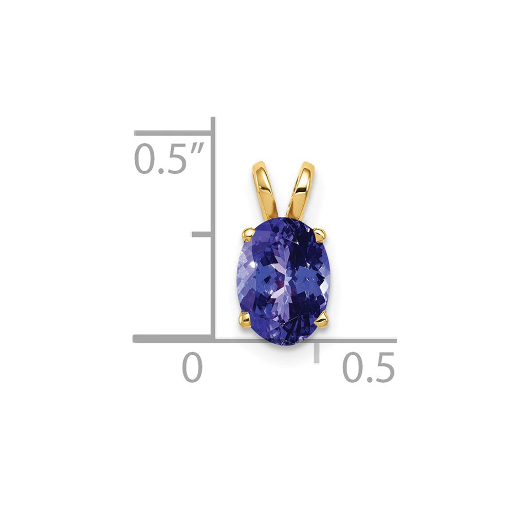 14k 8x Oval Tanzanite Pendant