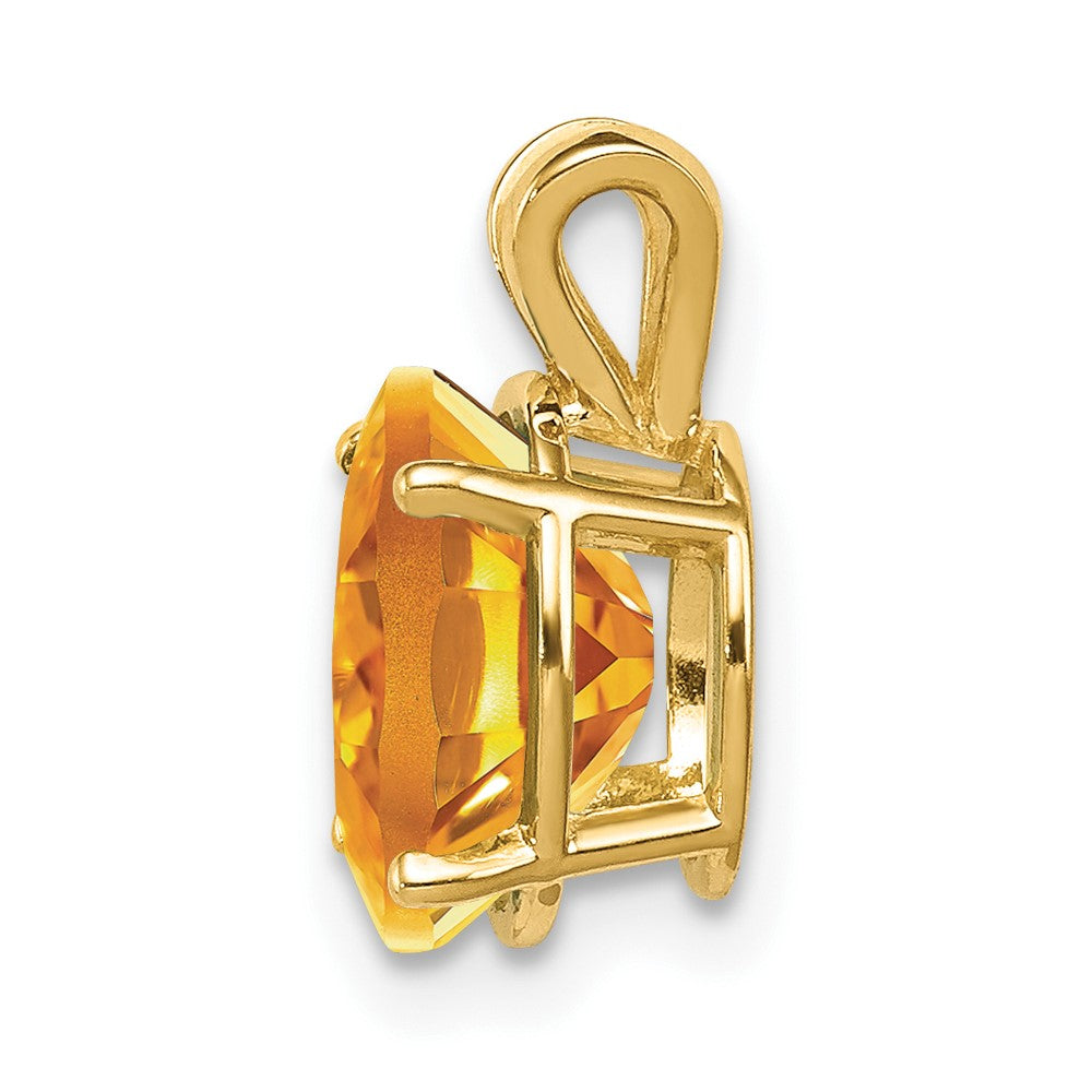 14k 9x Oval Citrine Pendant