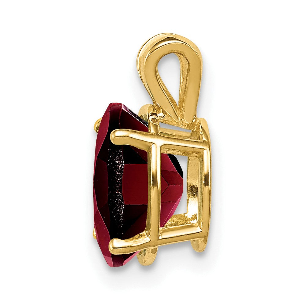 14k 9x Oval Garnet Pendant